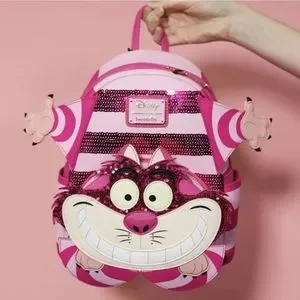 Loungefly Disney Cheshire Cat Sequin Mini Backpack - BAM Exclusive Loungefly Disney Alice in Wonderland Cheshire Cat Sequined  main image 3